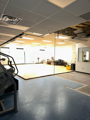 Expanded space for indoor workouts inside Genesis Clayview