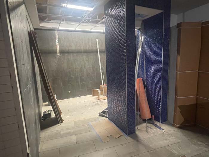 Locker rooms at Lincoln Racquet Club are being constructed