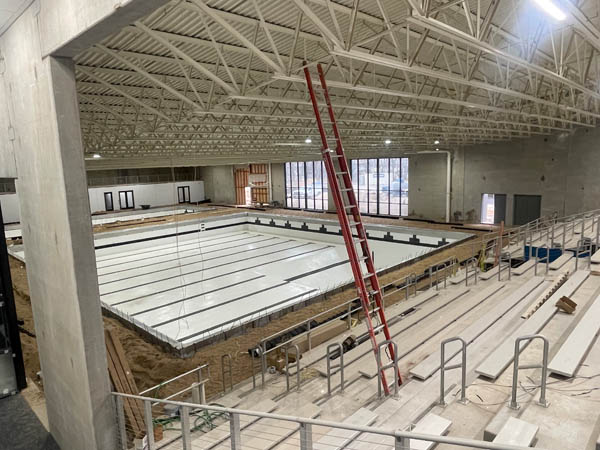 Natatorium at Genesis Goddard undergoing construction