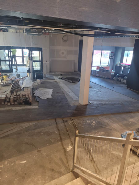 Lobby of the Hampton Inn currently under construction